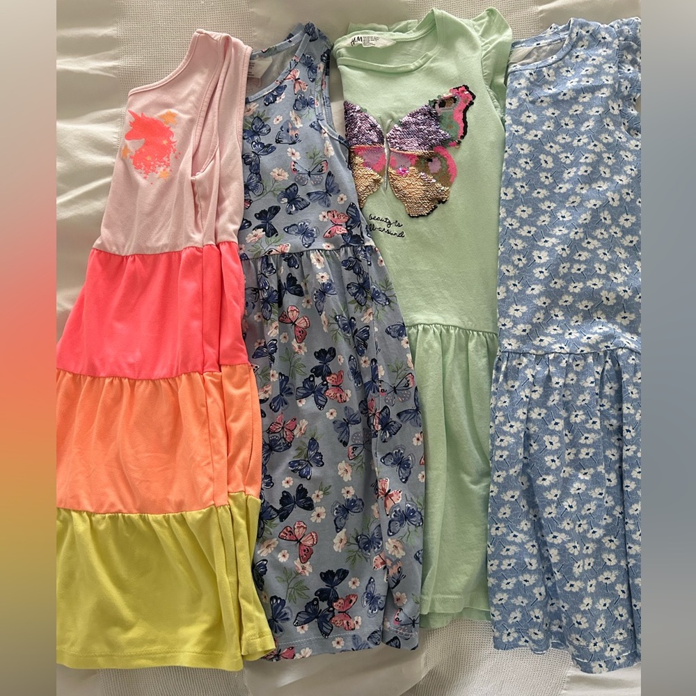 Lot of 4 Girls Dress H&M Epic Threads Size Small 6